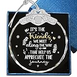 Glass Ornament - It's The Friends WE Meet - Best Friend Ornaments - Gift for Women, BFF, Besties, Sisters - Best Friends Tree Decor - Mother's Day Father's Day Friendship Gifts for Friend
