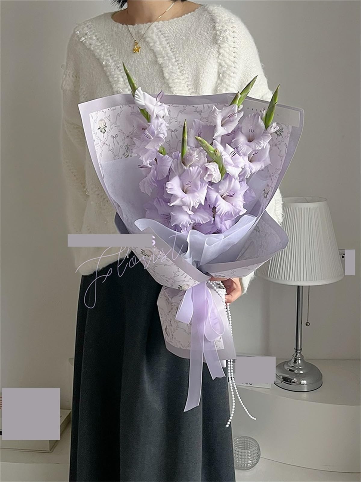 10 Stück Geschenkpapier für Valentinstag, Hochzeit | Einfache Blumen-wasserdichte Baumwollstrauß-Geschenkverpackungsbögen(Yellow)
