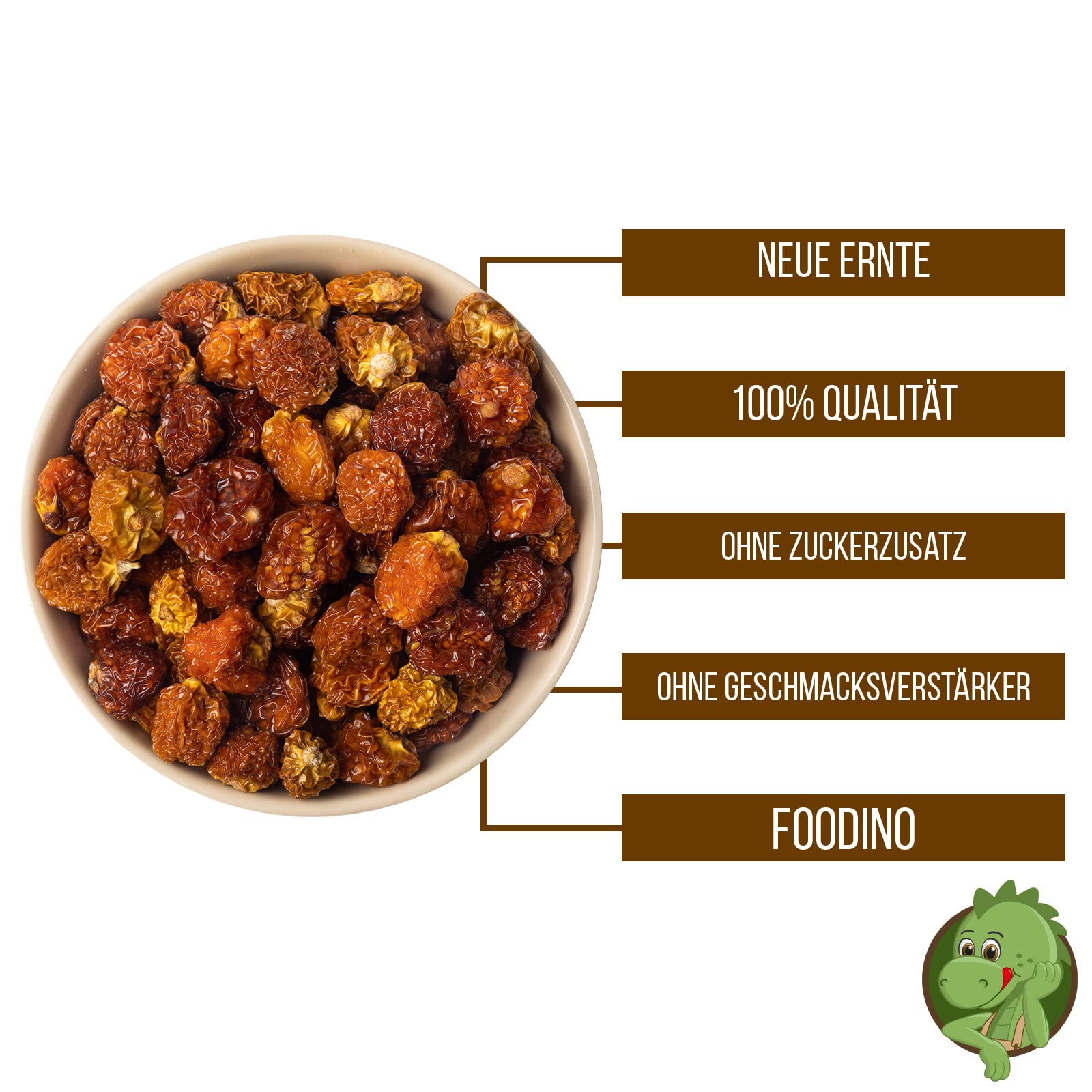 FOODINO 2,5kg Physalis getrocknet unbehandelt ungeschwefelt Kapstachelbeere