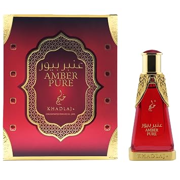Khadlaj Amber Pure Concentrated Perfume Oil, 0.67 Ounce (Unisex)