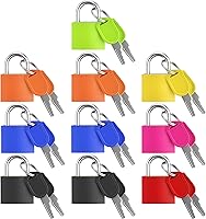 Vista 1 de 10 Pcs Suitcase Locks with Keys, Small Padlock with Key, Luggage Padlocks, Mini Keyed Padlock for Travel Bags, School Gym Locker, Toolbox - 23mm