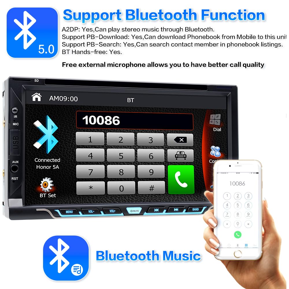 Amazon.co.jp: 2Din カーステレオ CD/DVD プレーヤー、CarPlay/Android