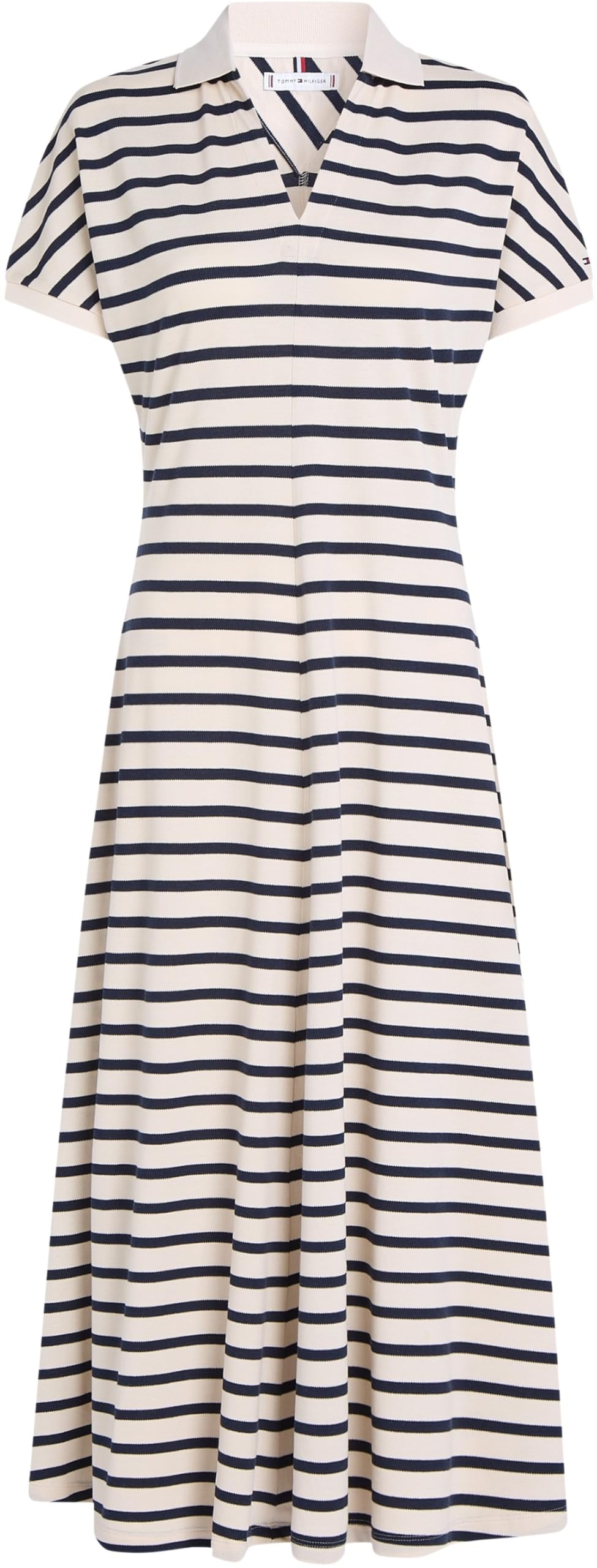 Tommy Hilfiger Damen Polokleid Lyocell Midi-Länge