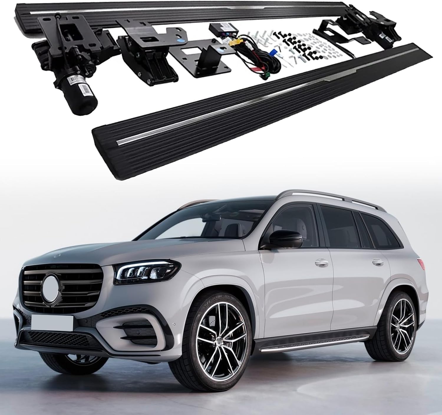 Deployable Power Electric Running Board Side Step Pedal Nerf Bar Aluminium Fits for 2020-2025 Mercedes-Benz GLS