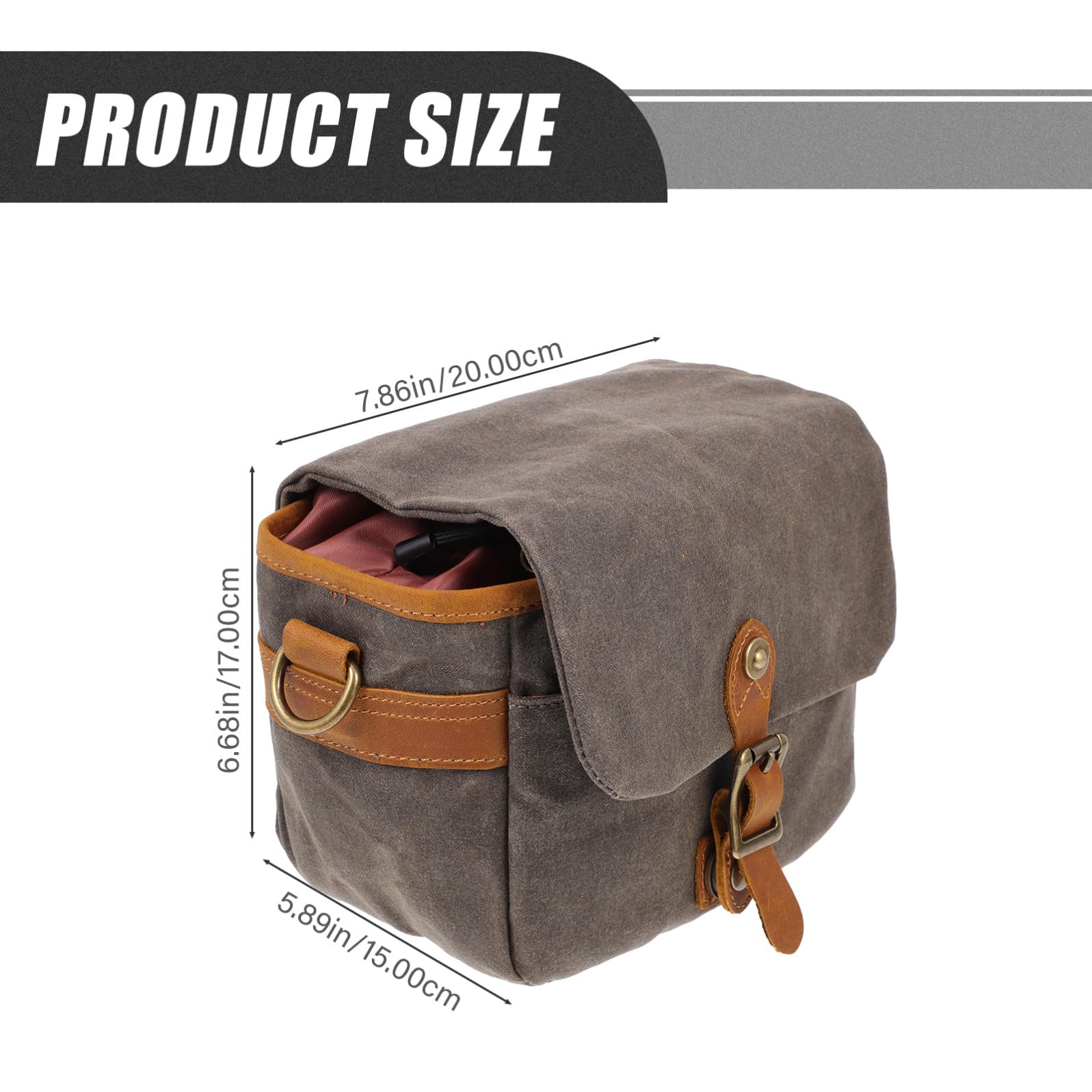 jojofuny Borsa a Tracolla per Fotocamera, Leggera, in Tela Verde
