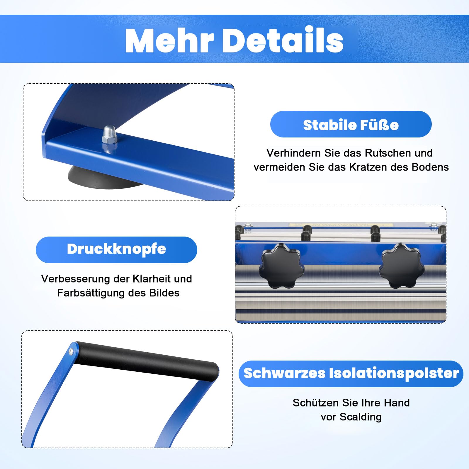 6 in 1 Tassenpresse Sublimationspresse - Transferpresse Mug Press 8-30OZ, 500W - 200 ℃ Schnelles Erhitzen, Multifunktionale Becherpresse, Sublimation Tasse Drucken mit Digitalanzeige