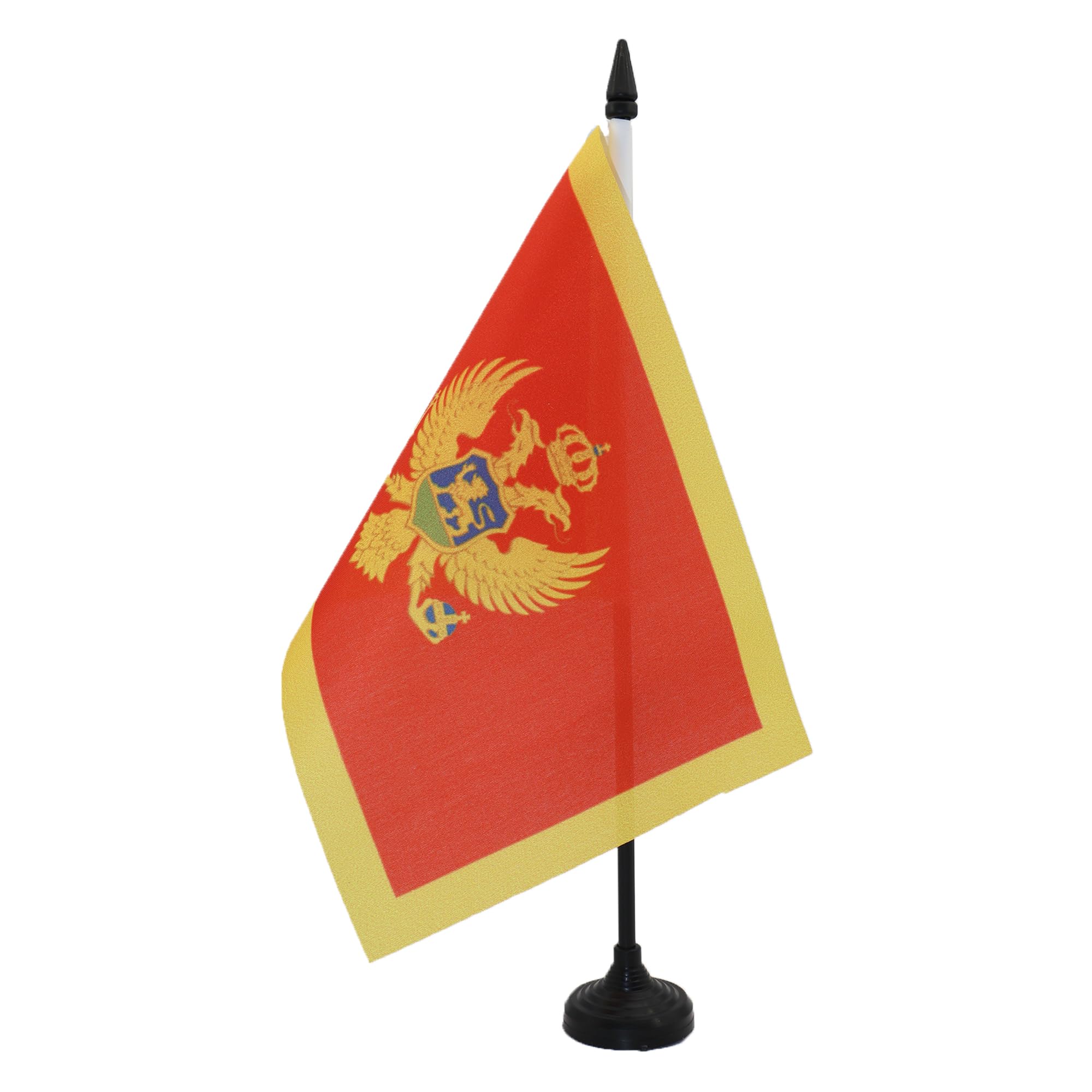 AZ FLAG Montenegro Table Flag 21x14 cm 100D Polyester Plastic Base