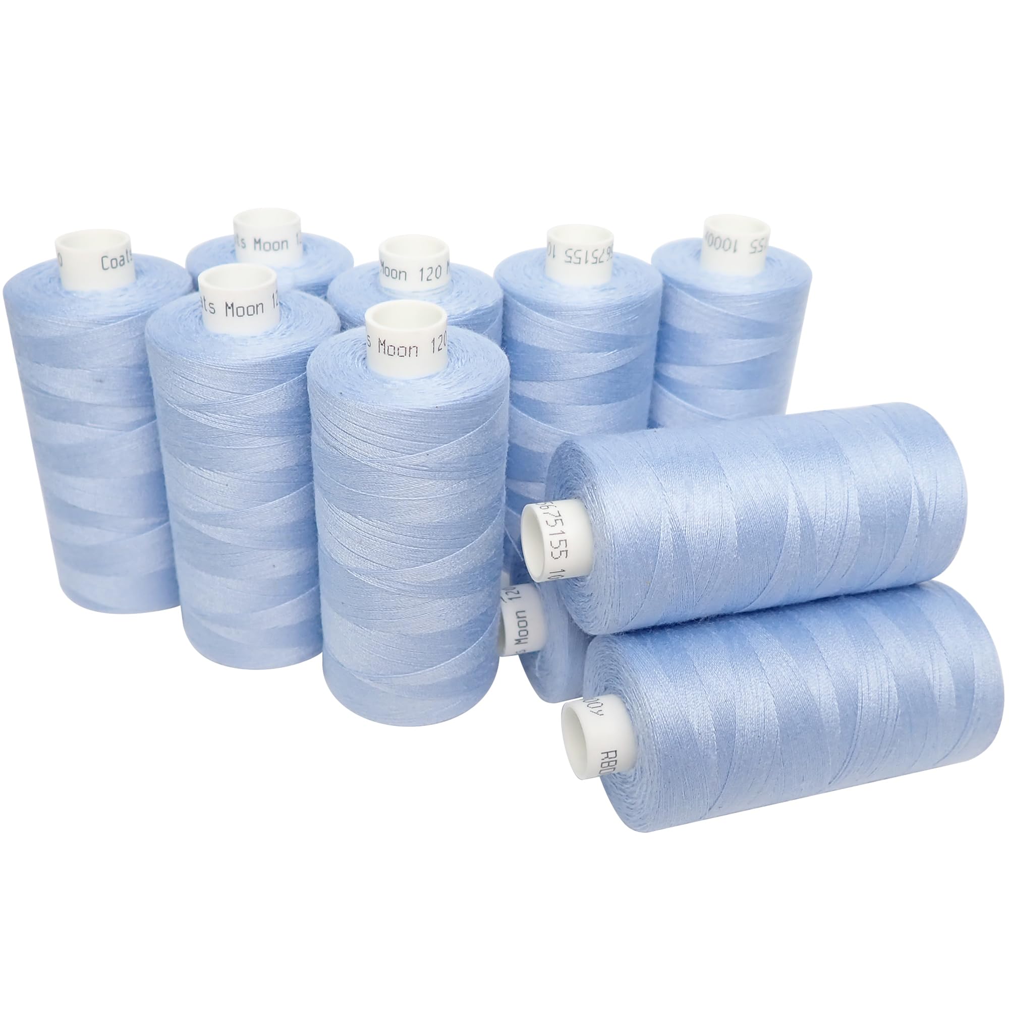 Moon Thread M023010 Blue Spun Polyester Sewing Thread - 1000M