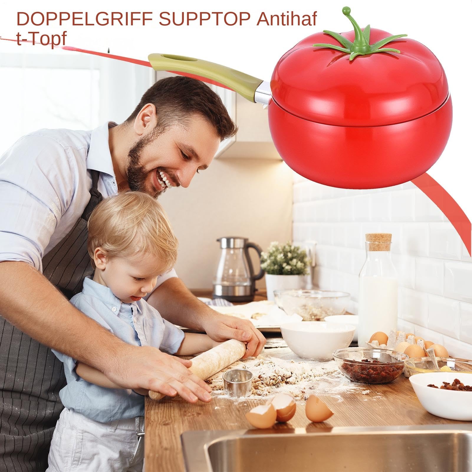 Pentola Per Sugo Con Coperchio Pratico E Multiuso Antiaderente A Forma Di | Pentola E Padella Adatte All'Induzione Per Cucina Domestica, Ristorante, Pasta, Zuppa, Spaghetti, Brodi E Risotti
