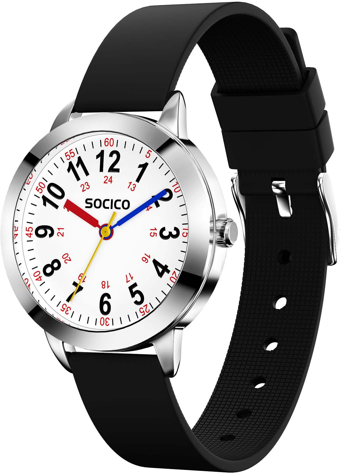 SOCICO Kids Watch for Boys Girls, Learning Educational, 3ATM/30M Waterproof Time Learning Gift Children's Analogue Watch