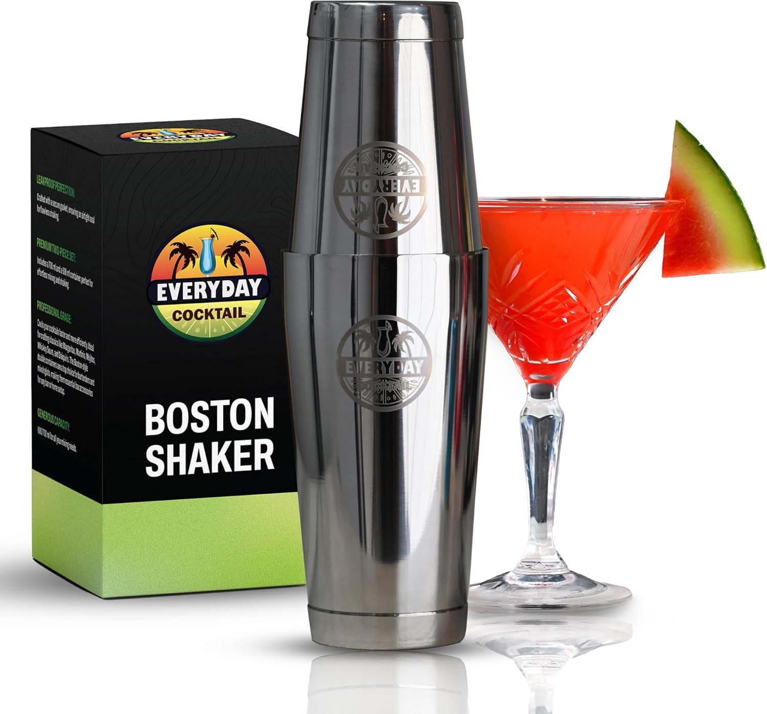 Professional Hight Quality Boston Shakers Set 18oz | Weighted Cocktail Shakers Set For Bartenders | Pro Bar Shaker Made From Premium Stainless Steel |Martini Shaker | Cocktail Shaker