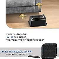 Vista 6 de Elevadores de cama de 2 pulgadas resistentes, elevadores de muebles para cama, escritorio, mesa, sofá, sillón, elevadores de cama de gran