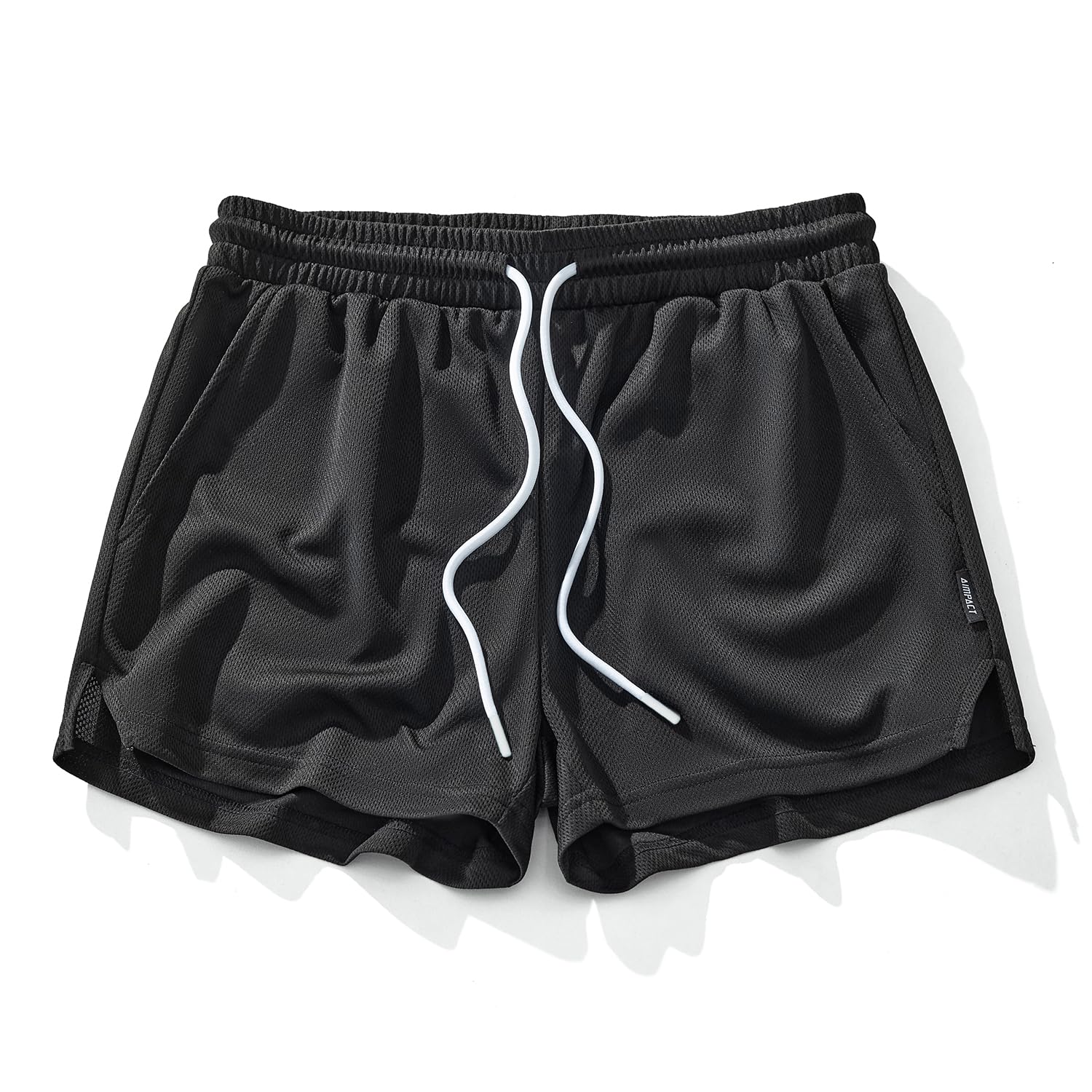 AIMPACT Mens Mesh Running Shorts 3 Inch Quick Dry Gym Athletic Workout Shorts for Men with Pockets