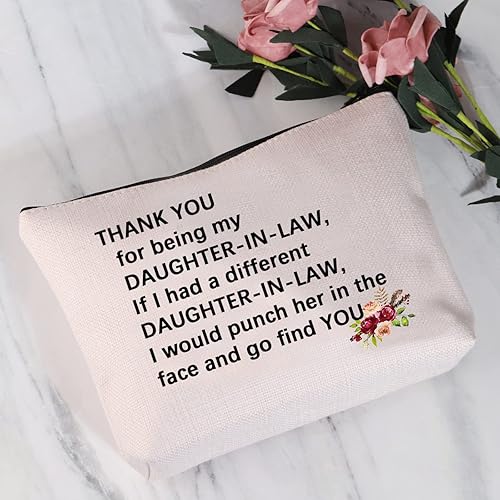 Miniatura 9 de To My Daughter-in-Law Gifts - Bolsa de maquillaje para nuera, la única cosa mejor que tenerte como mi nuera, Beige, Moda