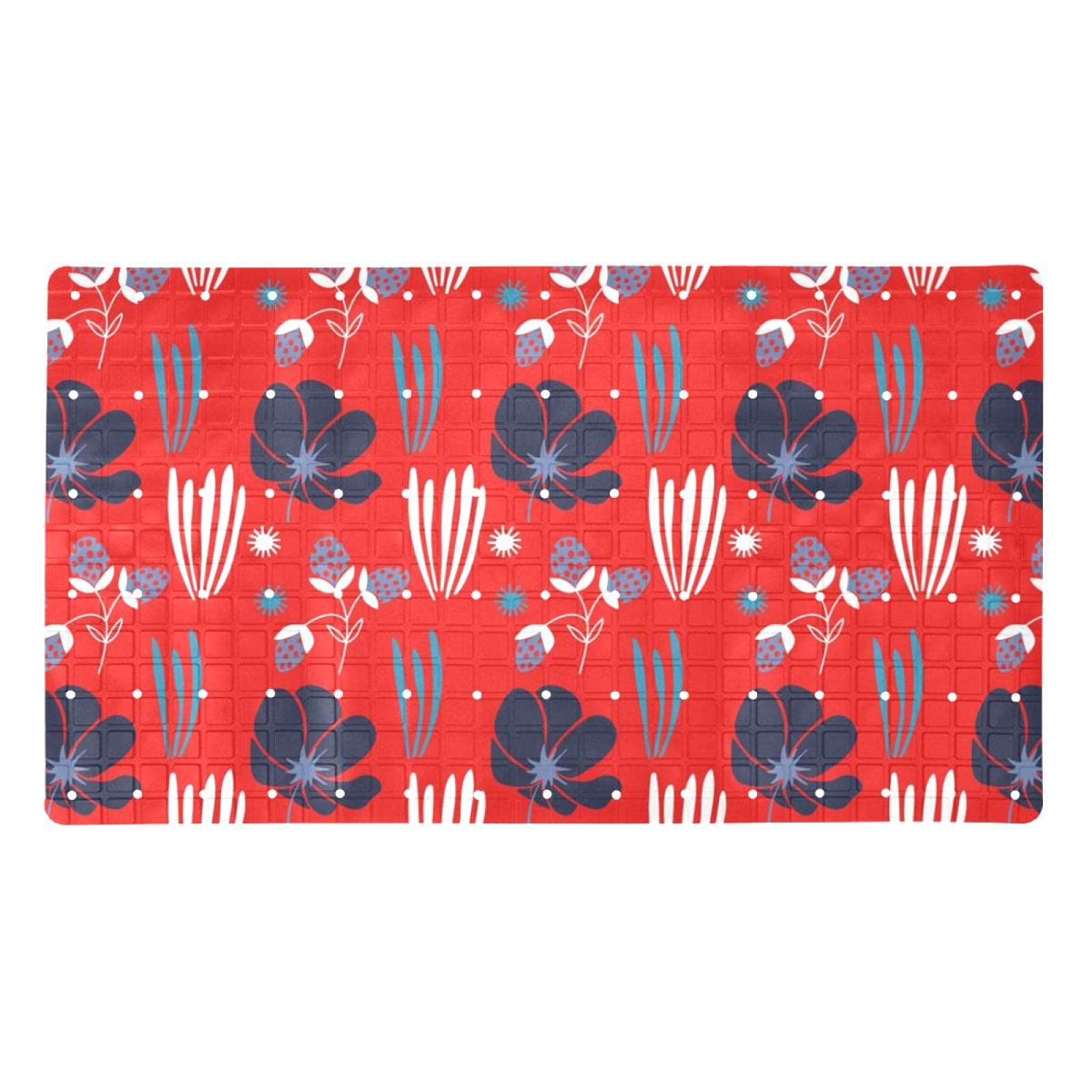 Tapis de sécurité antidérapant avec trous de drainage pour baignoire familiale