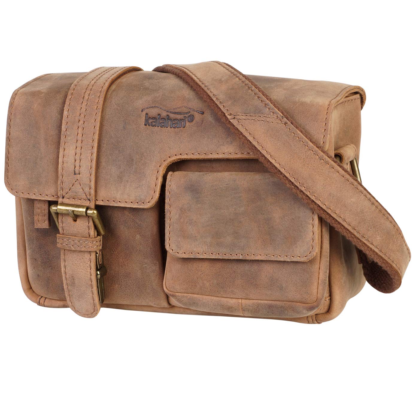Kalahari, marrone, 21 x 13,5 x 9,5 cm, Kaama LS-30, borsa a tracolla