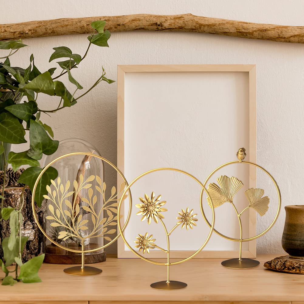 Decorazioni Per Torte In Acrilico Oro - 6 Foglie Ginkgo E 2 Palma - Foto 6