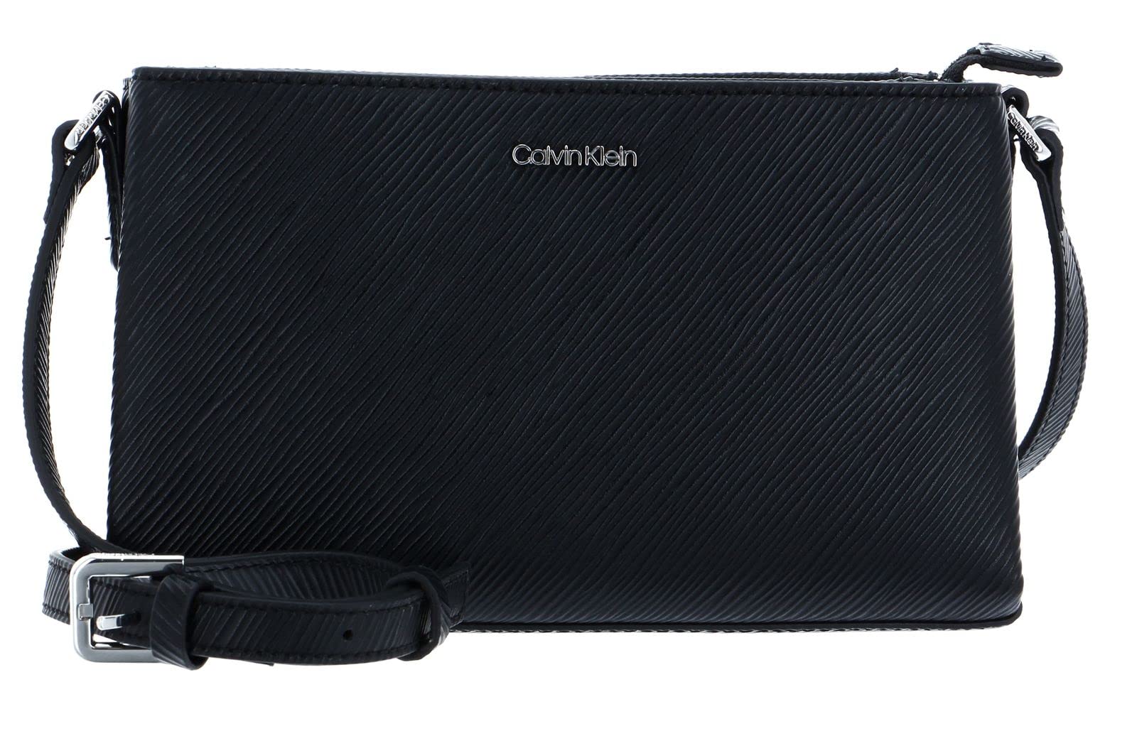 Calvin Klein Women's Elevated Crossbody Saffiano K60K610187 Tote, Ck Black, OS