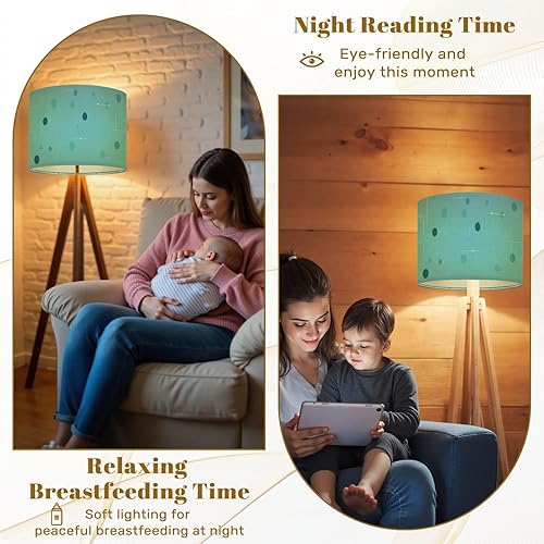 Miniatura 5 de Lamp Shade Retro Era Infinite Repeat Space Age 50s Mid Century Modern Blue Drum Lamp Shades for Table Lamps Floor Lamps Pendant Light 8.9"x11"