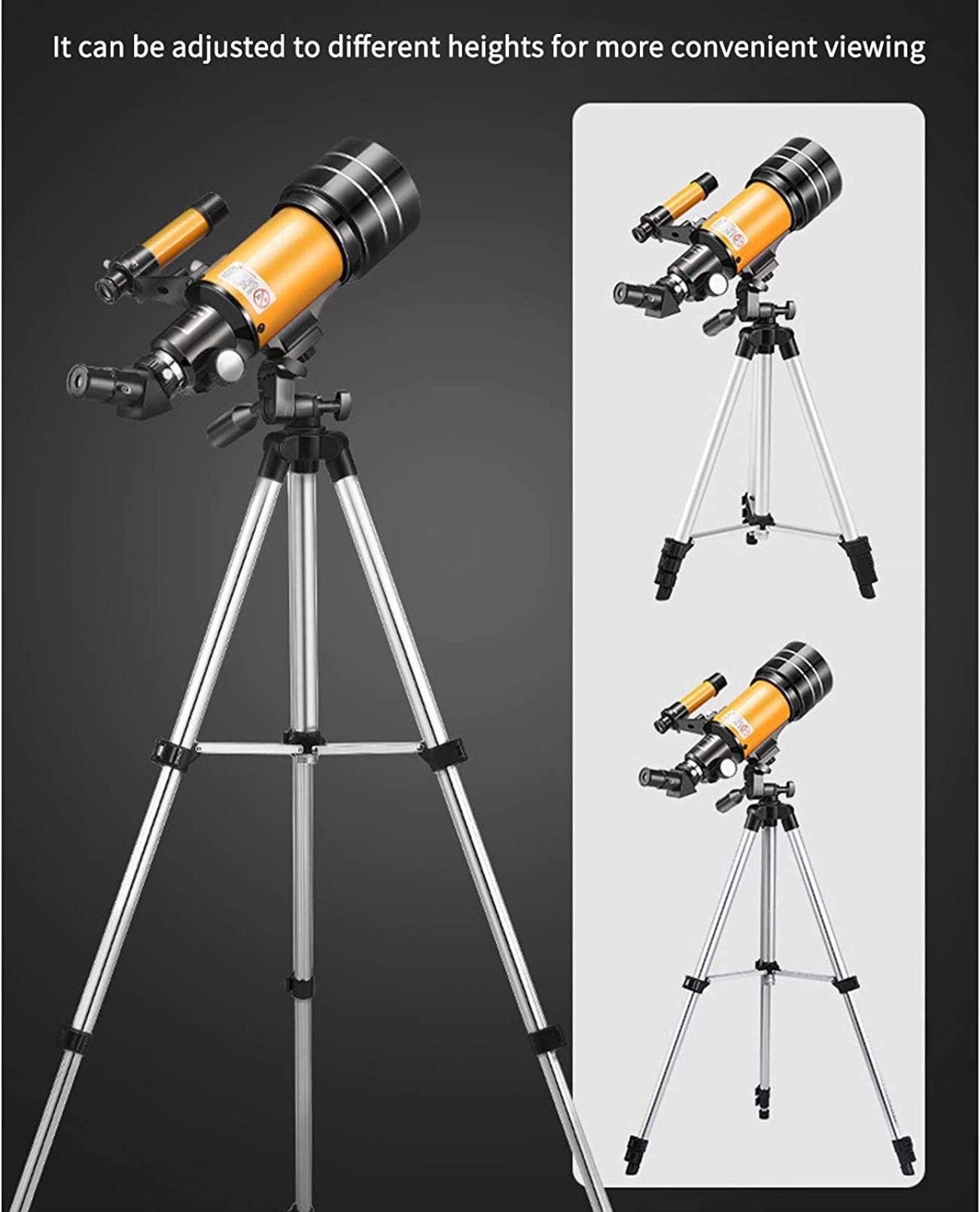Monokular dla dorosłych o dużej mocy, teleskopy dla dorosłych astronomia, 15X-150X z regulowanym adapterem do telefonu, monokularowy teleskopy księżycowe o wysokiej rozdzielczości, lornetka edukacyjna