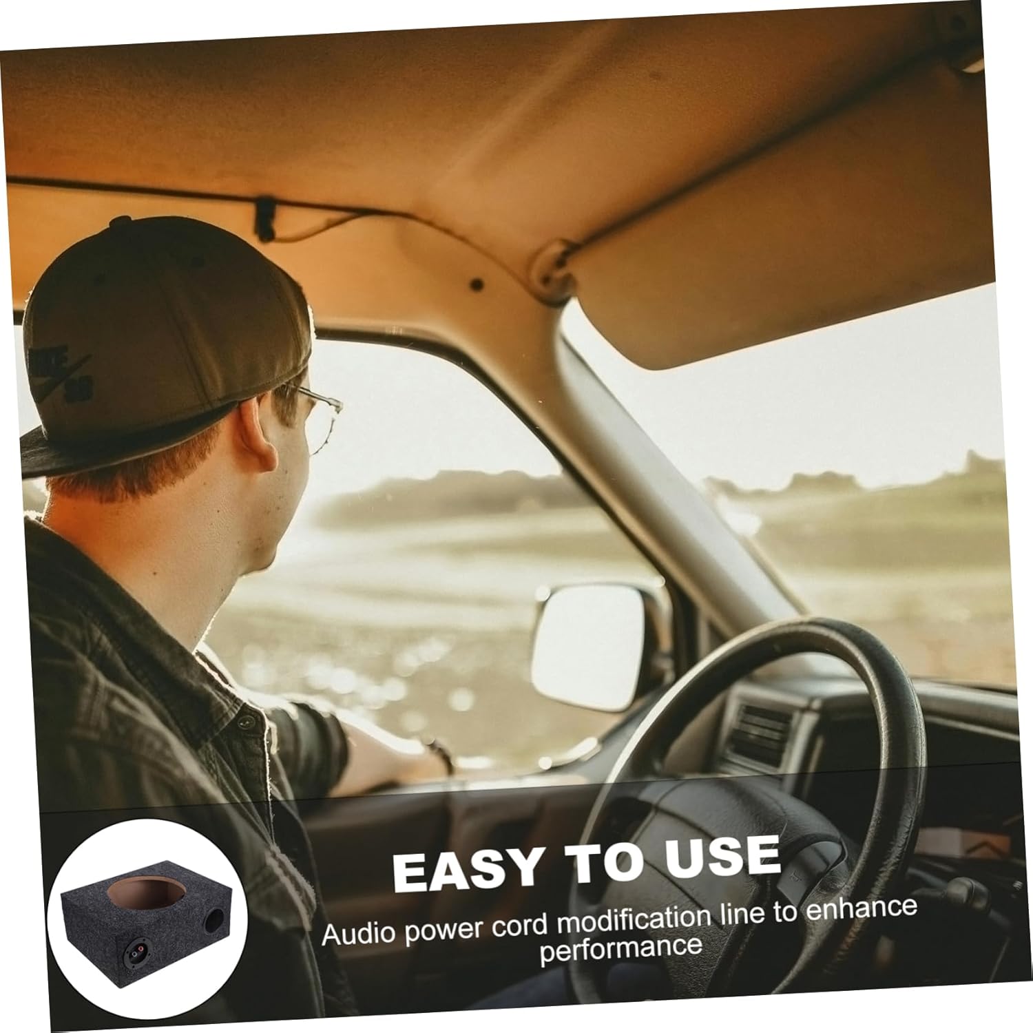 Cabilock Car Subwoofer Enclosure Box for Enhanced Audio Performance Slim Design Easy Installation Materials for Vehicles