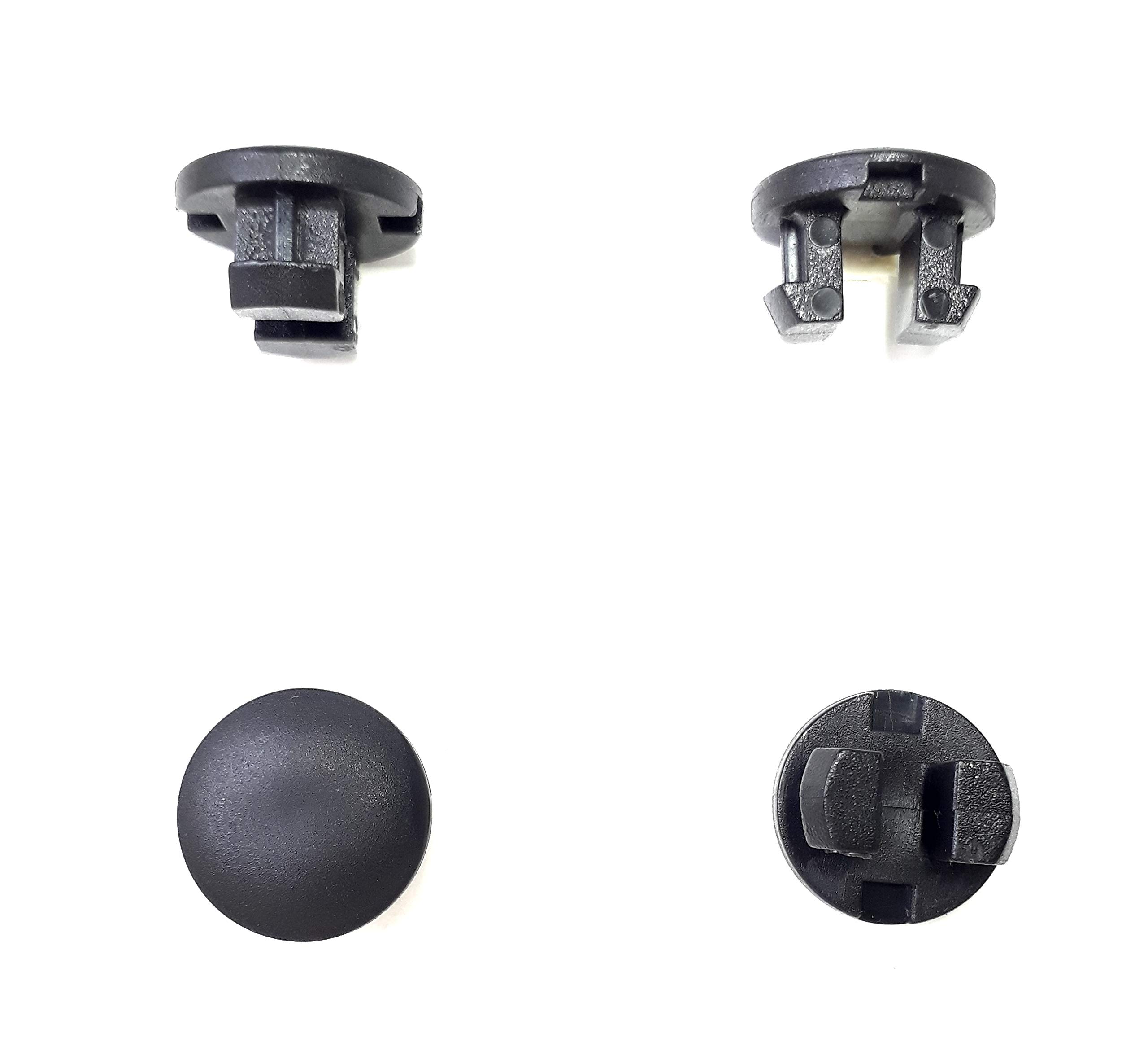 Asia Buy Black 10Pcs Horizontal Blinds Plastic Bottom Rail Ladder Cord Button Plug 1/2"- 10 Colors (Black)