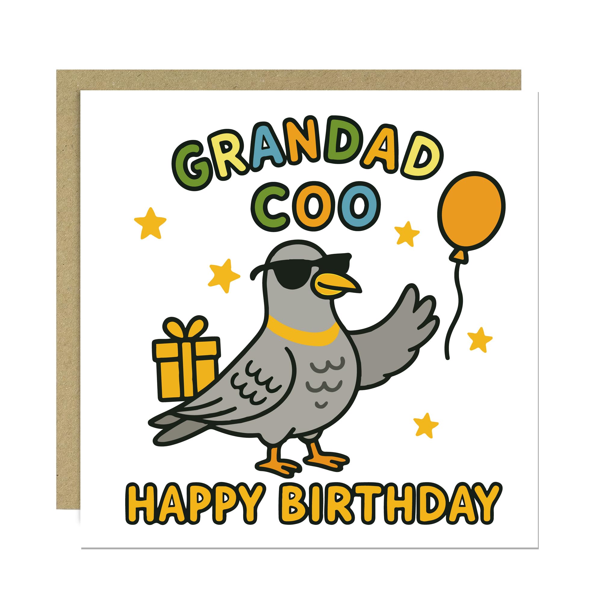RED OCEAN Funny Card For Grandad For Birthday GRANDAD COO Card With Envelope Included Birthday From Granddaughter Grandson Thank You Cards
