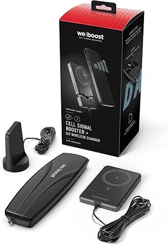 weBoost Dash - Amplificador de señal para teléfono celular con cargador inalámbrico | Impulsa 5G/4G LTE para todos los operadores de EE. UU. |