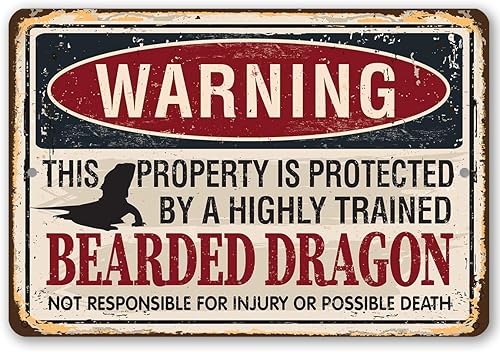 Miniatura 9 de Bearded Dragon Metal Sign (12x18 Protected By Bearded Dragon)