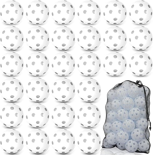 Vista 33 de Coopay Paquete de 18/36 pelotas de práctica de béisbol, bolas de entrenamiento de plástico, bolas de softball huecas ligeras para golpe, Azul