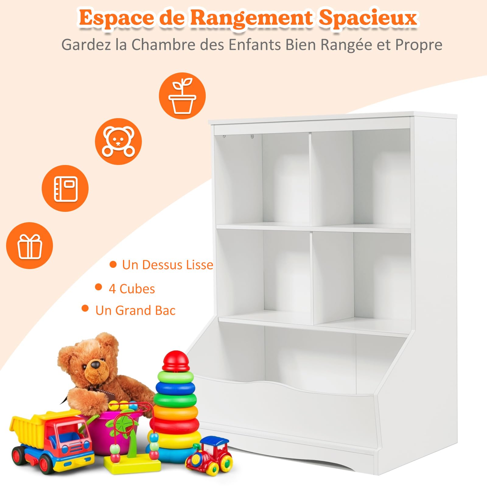 DREAMADE Étagère De Rangement Pour Jouets, Organisateur De Jouets Avec