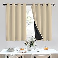 Vista 154 de SimpleHome - Cortinas opacas 100% para recámara, cortinas de ventana con ojales beige, con aislamiento térmico, cortinas de oscurecimiento