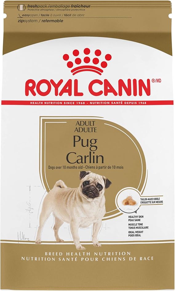 Amazon Com Royal Canin Pug Adult Breed Specific Dry Dog Food 10 Lb Bag Pet Supplies
