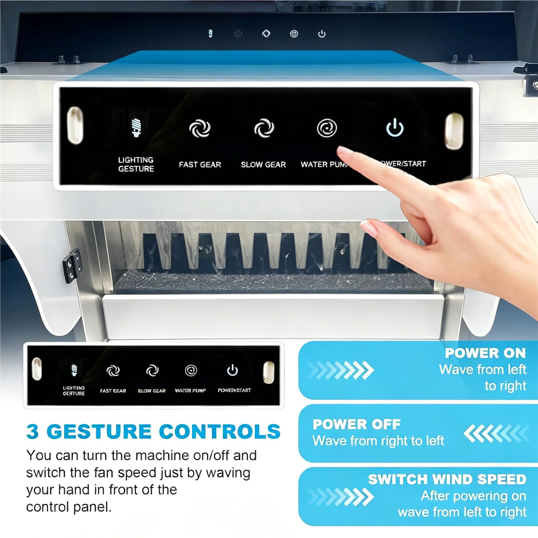 AVSMGP Cabina di Verniciatura A Spruzzo con Tenda d'Acqua – 2200 L/H con Controllo Touch- LED A 3 Colori- Auto-Adescamento per Verniciatura Hobbistica in Ambienti Interni