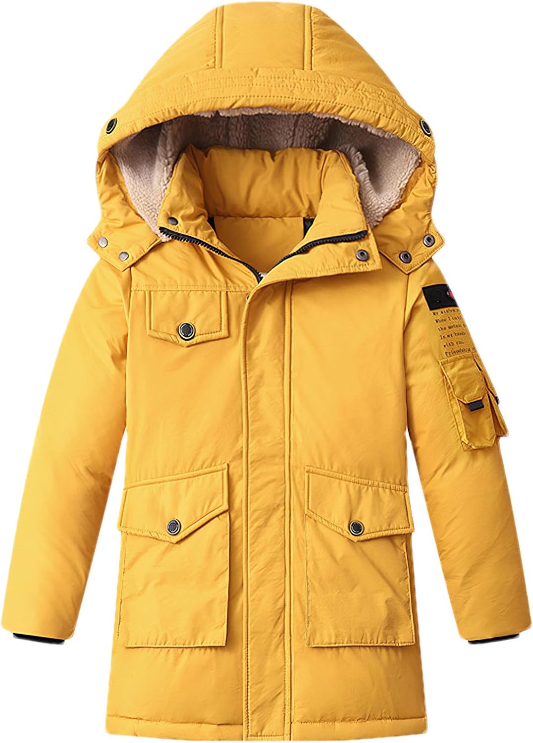 Amropi Garçon Hiver Manteau En Duvet Veste à Capuche