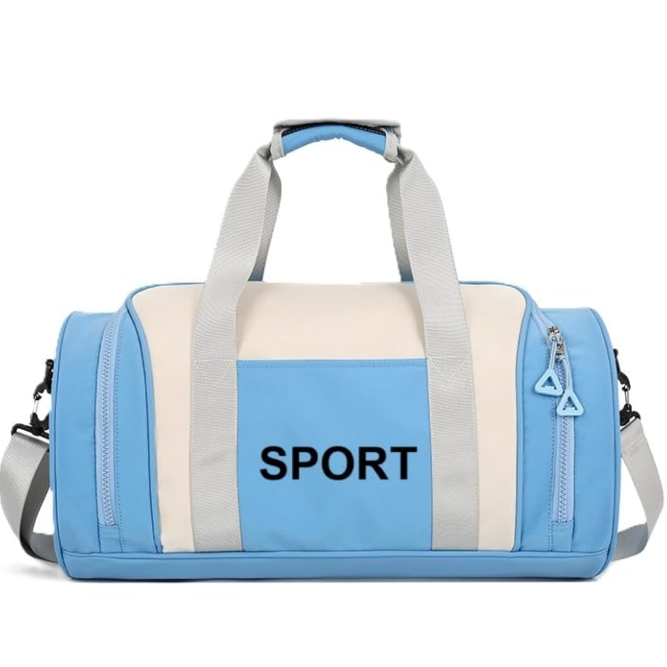 Gym Bags for Men Compact Sports Duffle for Women Unisex Duffle Bag for Carry & Travel Adjustable & Water-Resistant for Shoes Towel Duffel Sports Bag (Sky Blue)-image-39