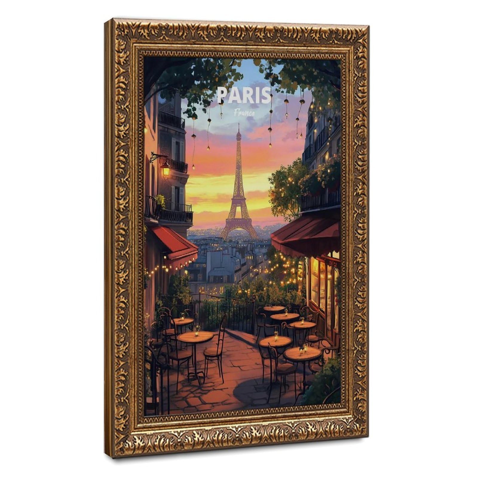 Eiffel Tower Paris Canvas Poster for Office Decor Gift