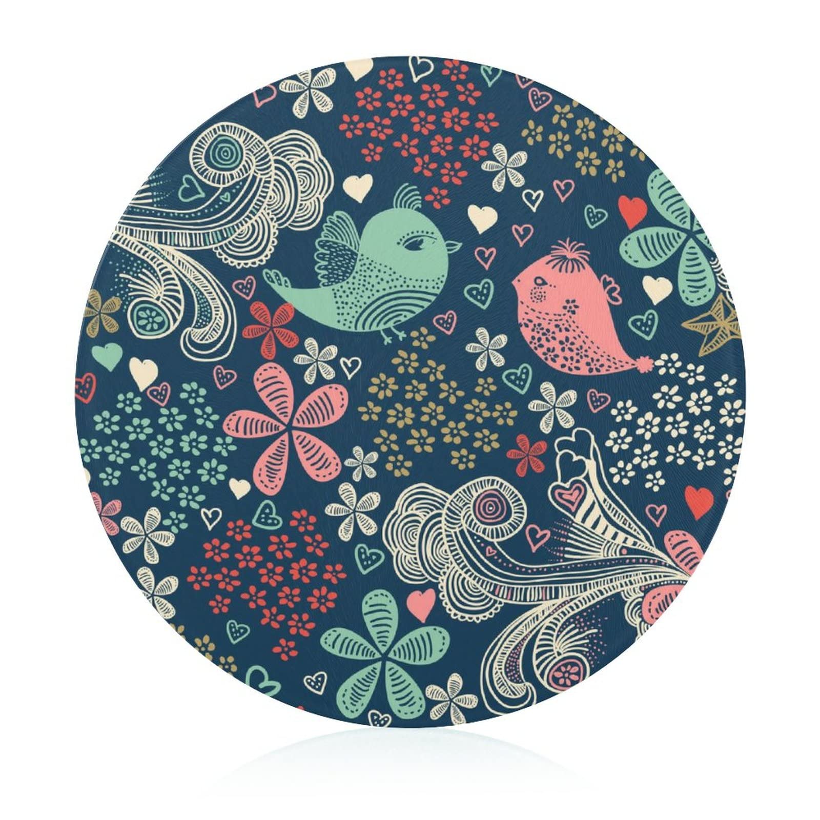 Planche à découper en verre trempé cartoon bird 20 cm antidérapante