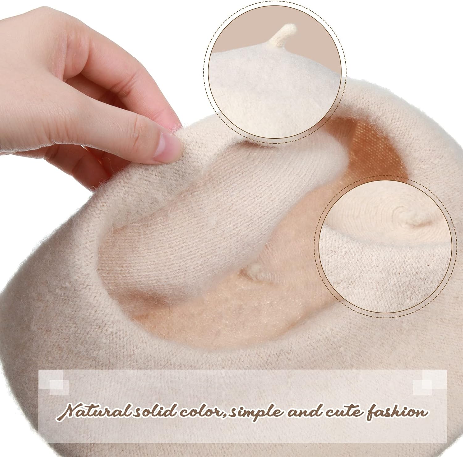 Honoson 4 Pieces Baby Berets Toddler Girls Warm Wool Beret for Kids Solid Color French Barette Hat - Image 2