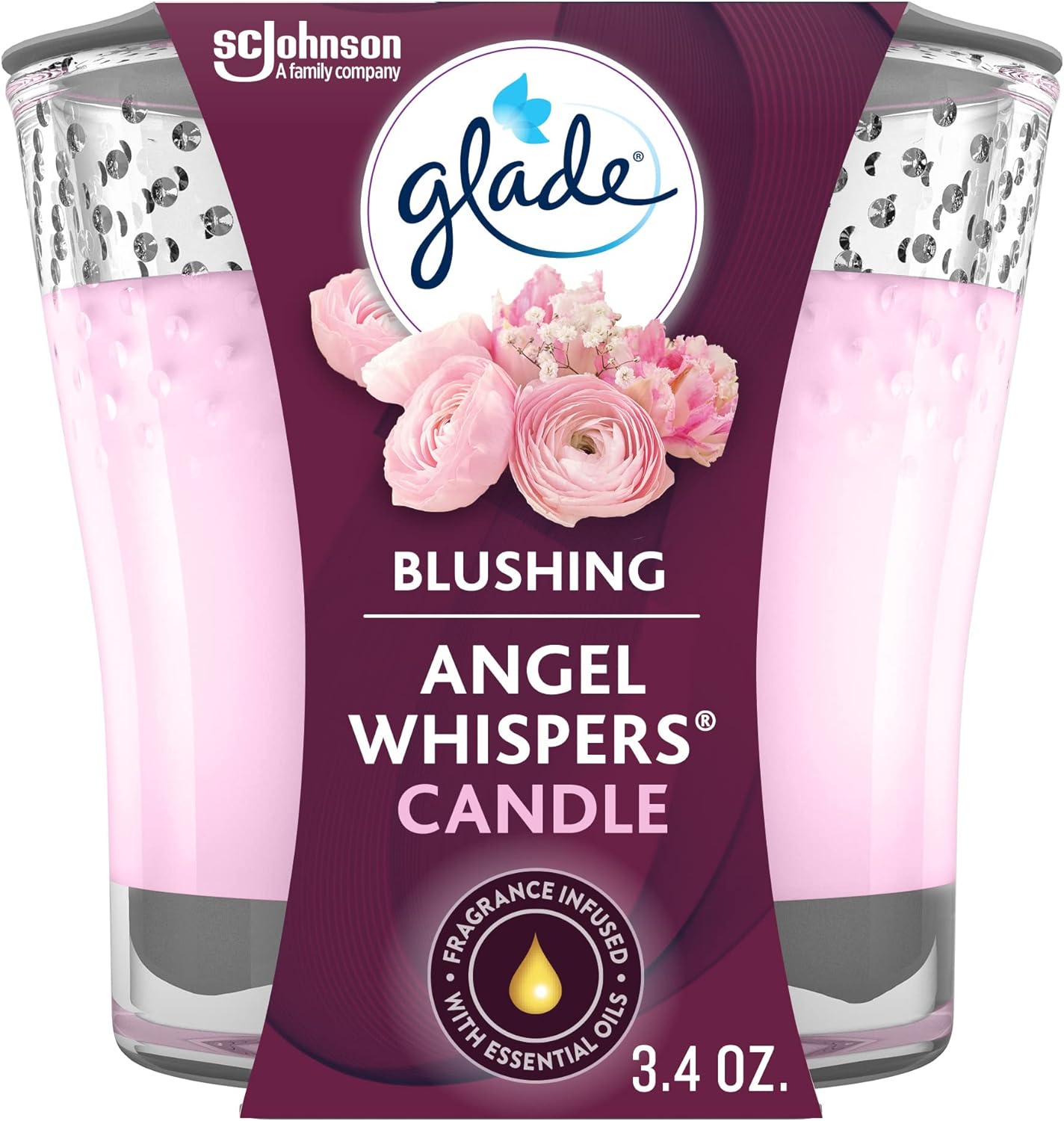 glade Candle, Angel Whispers, Pink, 96 g Home