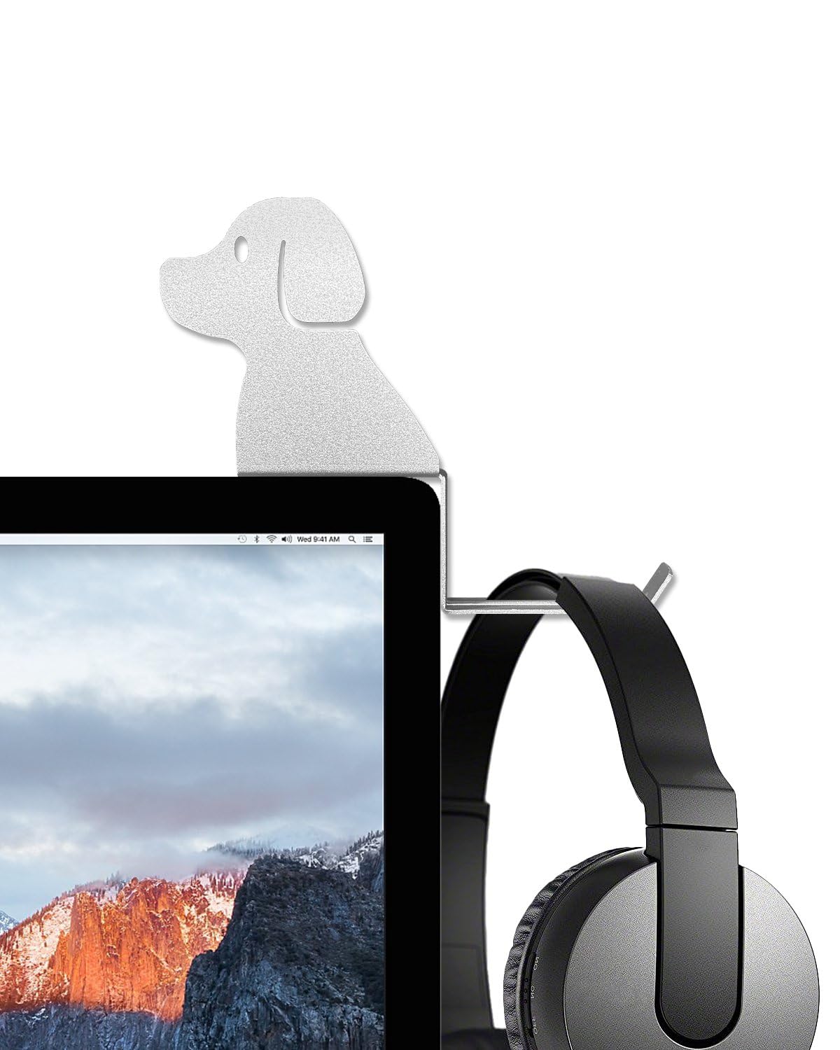 FEYRUN Monitor Stand, Puppy Tail Hook for Headphone, Saves Desk Space and Protects Headphones, Organizer Decorative Hanger for Hanging Keys Cables and