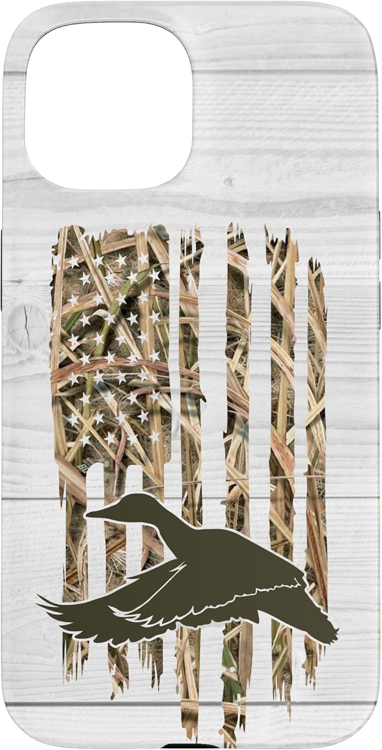 Camo Duck Hunter - Camouflage American USA Flag Duck Hunting Case for iPhone 12 Pro Max
