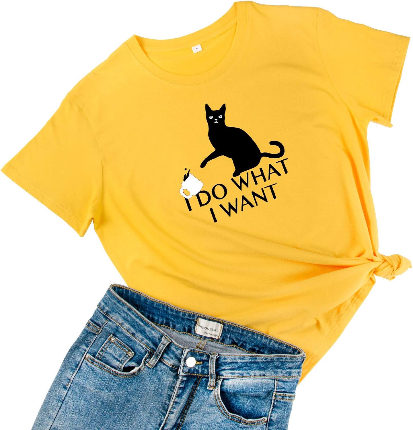 UMOKOON I Do What I Want Shirt - Funny Graphic Cat Shirts for Women - Cute Cat Lovers Gifts : Clothing, Shoes & Jewelry