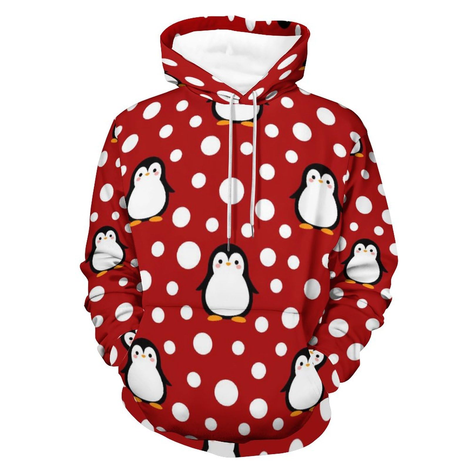 Sweats à capuche manche longue pull imprimé pingouin UMENG - 8