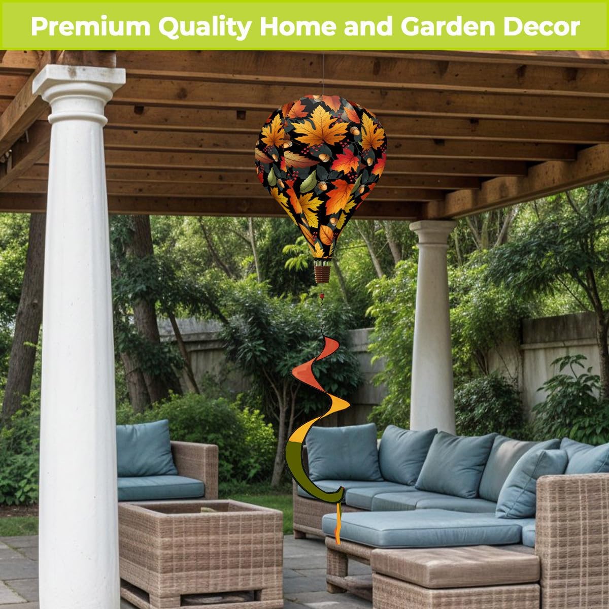 Briarwood Lane Fall Autumn Color Leaves Balloon Wind Twister 54x12 for Fall Balloon