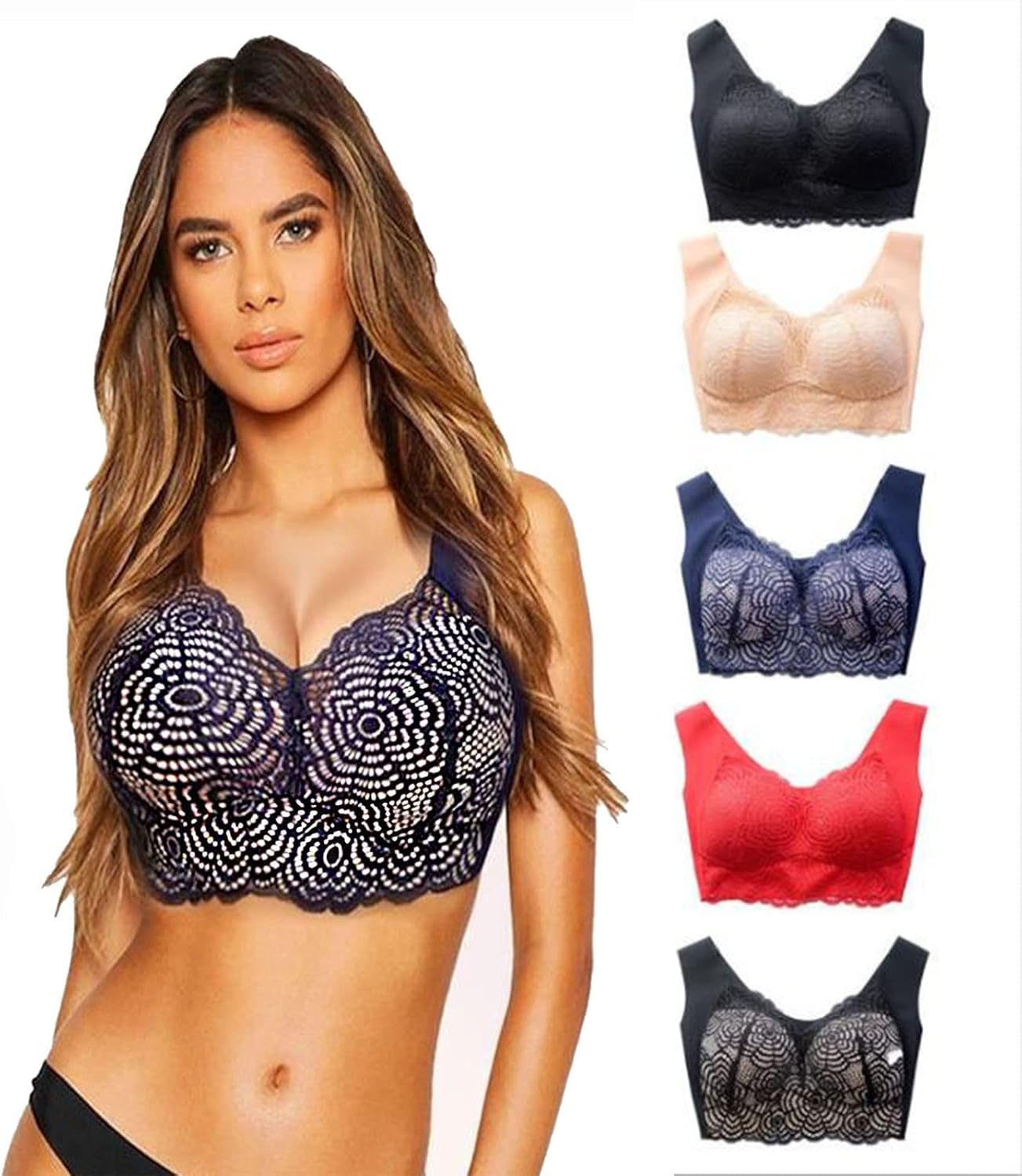 Jeeeun Luciana Secret Lift Bras, Plus Size Wireless Push Up