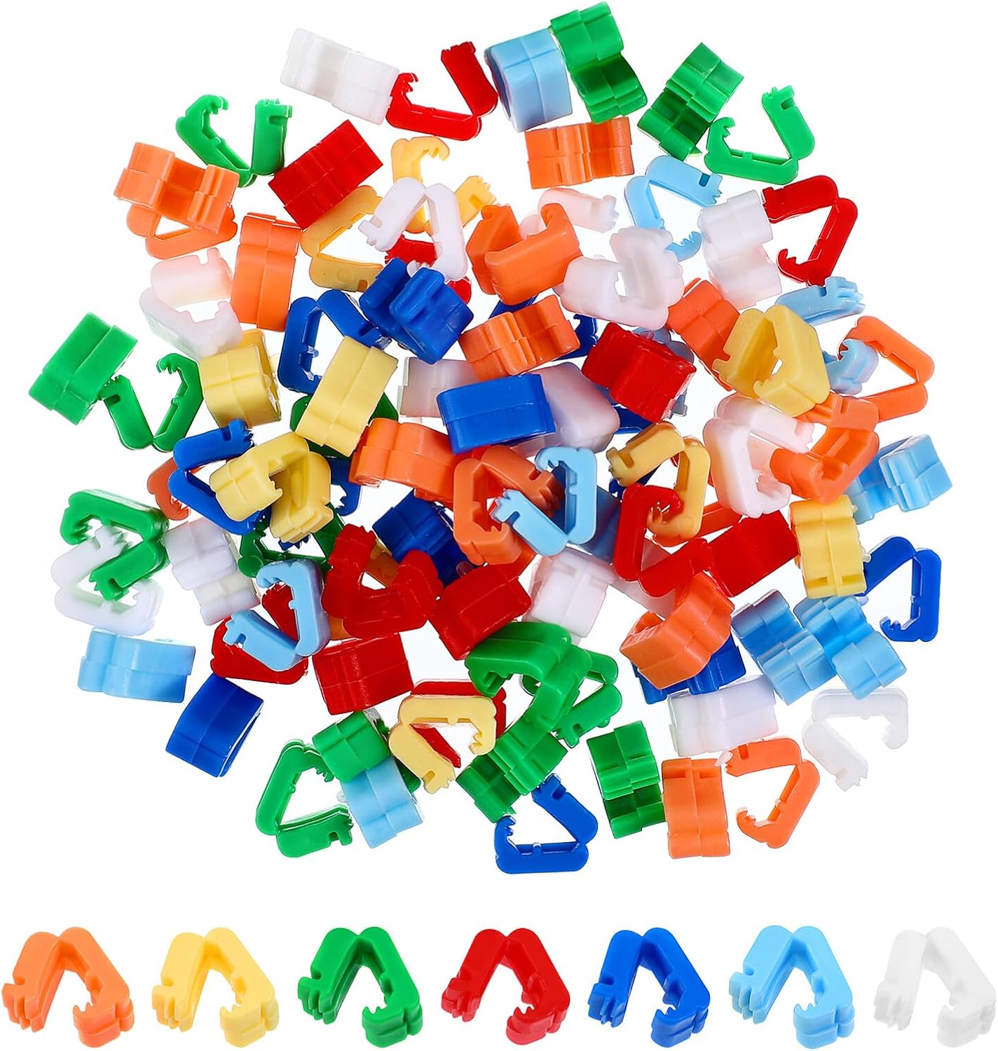 Plastic Balloon Clips 100pcs for Birthday and Christmas Party