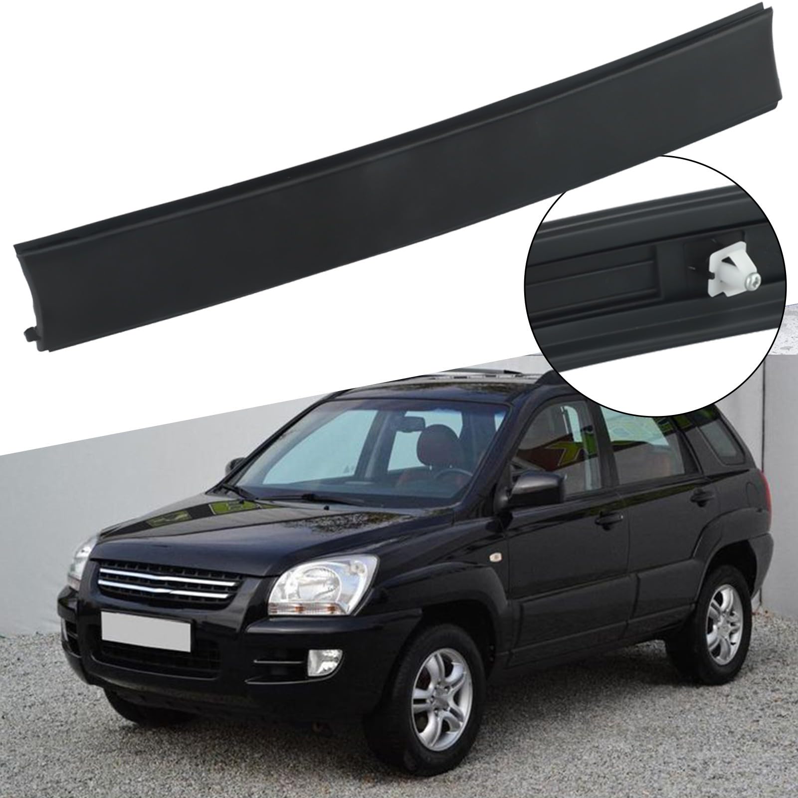 Conjunto de moldura de techo delantero izquierdo para Kia Sportage 2005-2010, pieza de repuesto 87210-1F001, moldura lateral de techo de coche de plástico negro