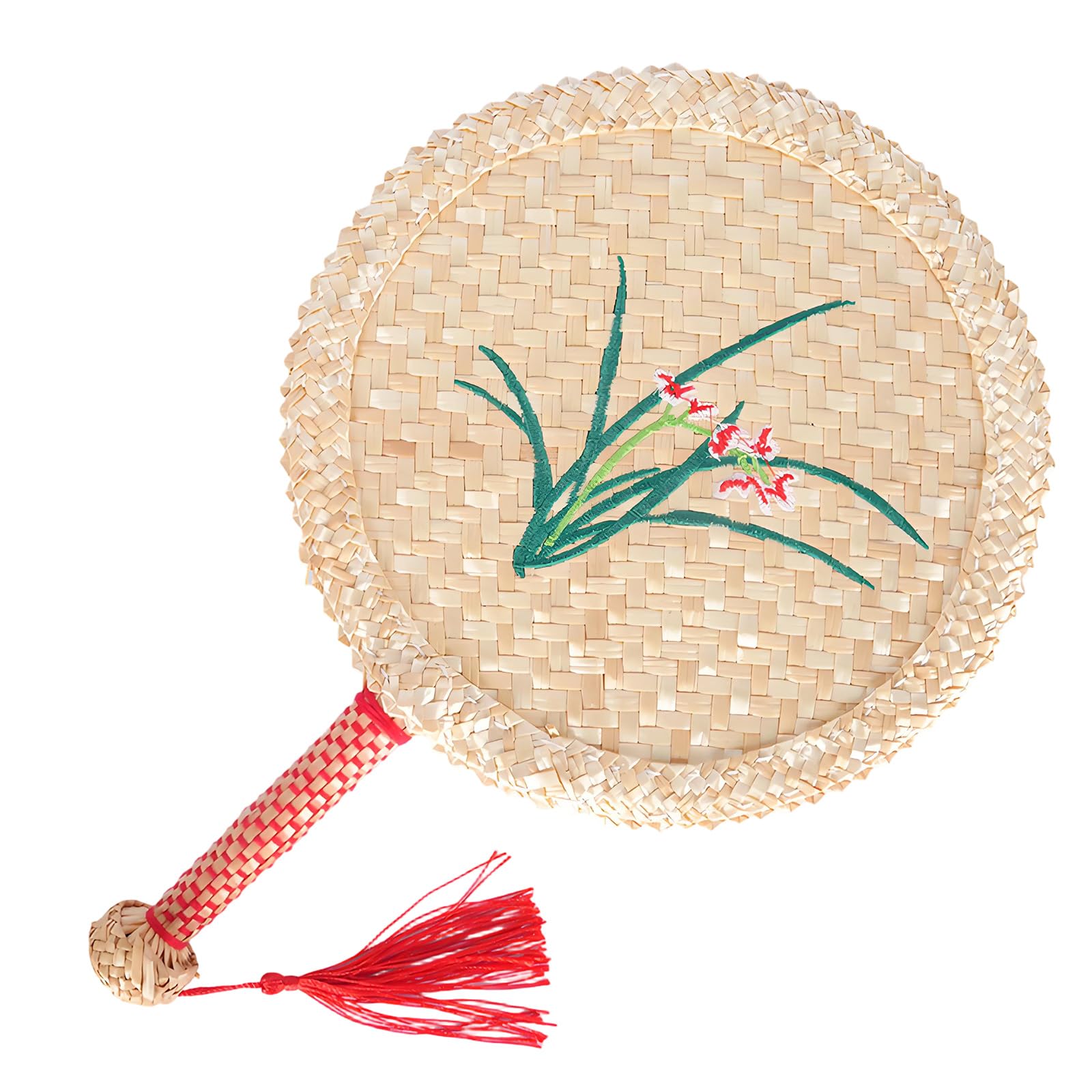 Aqvjd Practical Artistic Wheat Straws Weaving Fan Handcrafted Fan Wheat Straws Texture Suitable for Children and Home Aesthetic Photography Stay Eastern