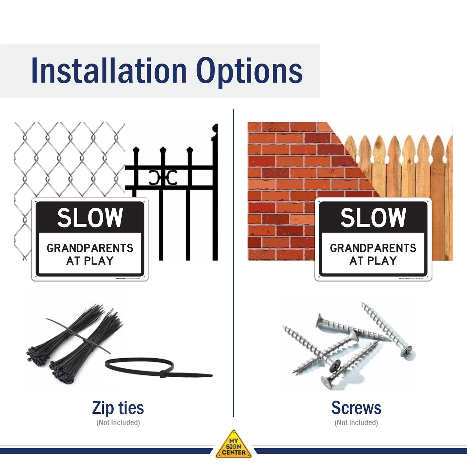 Slow Grandparents at Play Sign, 10